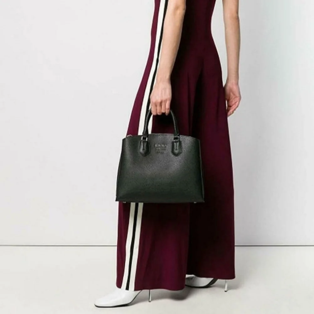DKNY NOHO BLACK PEBBLED LEATHER SATCHEL